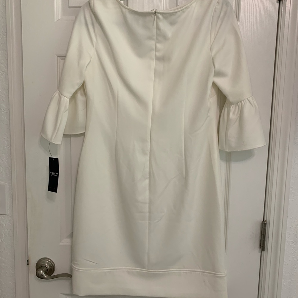 American living white short dress size 8 NEW